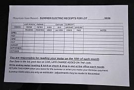 Electric Reporting Sheet